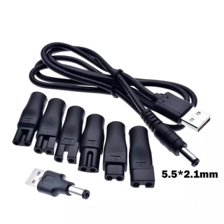 8 PCS สายไฟ5V USB Adapter เหมาะสำหรับผม Clippers ไฟฟ้า
