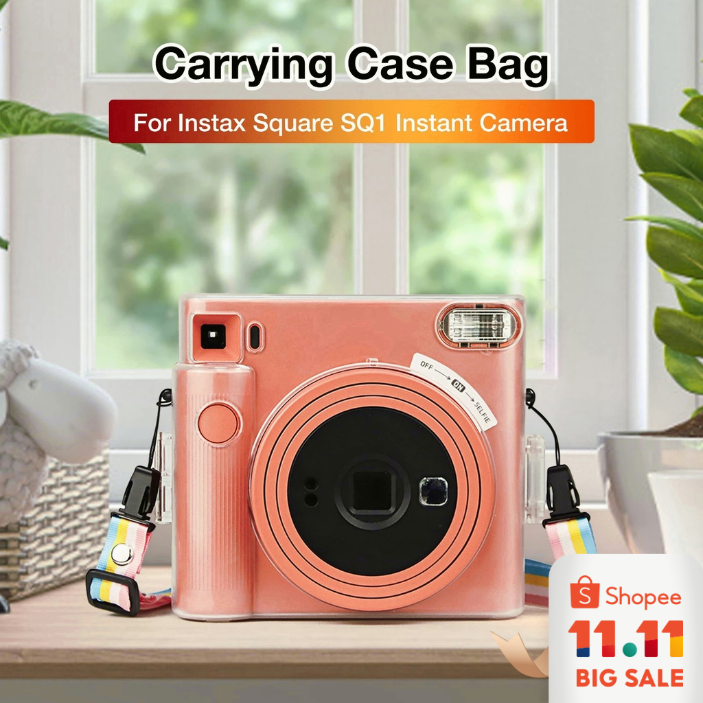 cancer309-เคสกระเป๋าใส่กล้อง-แบบใส-พร้อมแถบสะพายไหล่-สําหรับ-fujifilm-instax-square-sq1