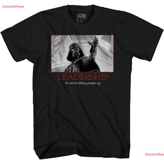 เสื้อยืดกีฬา STAR WARS Darth Vader Leadership Motivational Poster Mens T-Shirt Mens Womens T-shirts