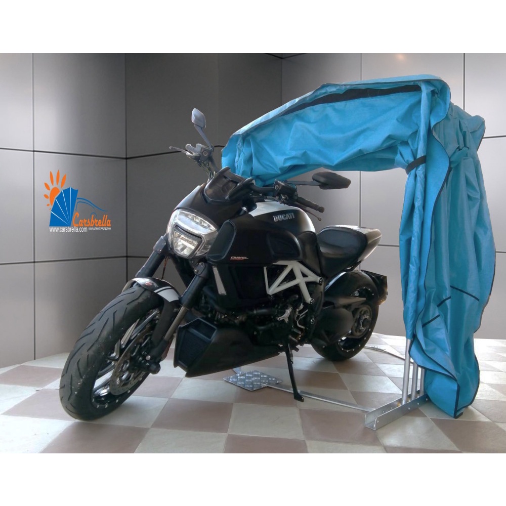 เต็นท์จอดสำเร็จรูป-carsbrella-รุ่น-bike-สำหรับรถมอเตอร์ไซค์ขนาดใหญ่-ป้องกันแสงแดดและป้องกันน้ำจากฝน