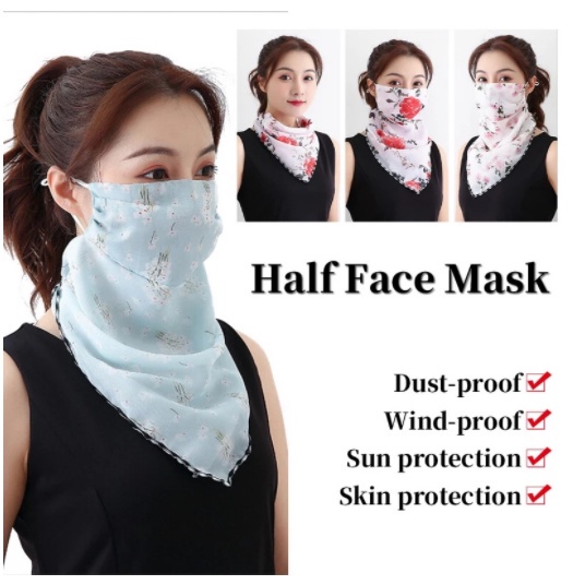 ภาพหน้าปกสินค้าCod หน้ากาก ผ้าพันคอ ผ้าไหม ป้องกันแสงแดด จากร้าน 2020fashion.th บน Shopee
