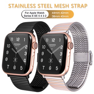 ภาพหน้าปกสินค้าสายนาฬิกาข้อมือสแตนเลส + TPU เคสสําหรับ Apple Watch 6 SE 5 4 3 2 1Apple Watch 38มม. 40มม. 42มม. 44มม. ที่เกี่ยวข้อง