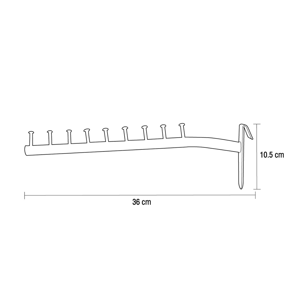 chaixing-home-แขนเกาะตะแกรงลวดเหล็ก-9-ปุ่ม-market-mhc-รุ่น-mhc-9bu-สีขาว-ตะขอ