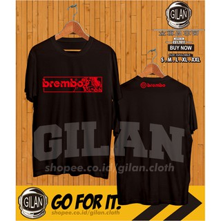 เสื้อโอเวอร์ไซ - Bremboเสื้อยืดโลโก้V3แข่งยานยนต์-บ้าผ้า