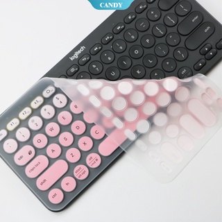 Logitech K380 ฝาครอบแป้นพิมพ์ สําหรับ Logitech K380 สําหรับ Logitech ไร้สาย ใส สีดํา ซิลิโคน TPU เคสภาษาอังกฤษ [CAN]