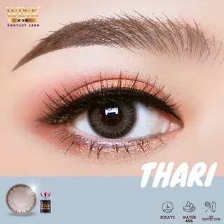 Thari Gray (1)(2) ✨Wink Lens ✨ สีเทา มินิ เทา ขอบฟุ้ง ค่าสายตา สายตาสั้น แฟชั่น สายตาปกติ Contact Lens มินิ บิ๊กอาย ตาโต