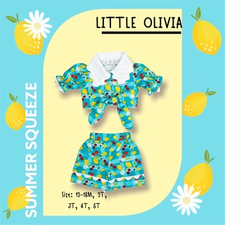 21August.Baby Summer Squeeze Little Olivia ชุดเซ็ตเด็ก ชุดเด็ก ผ้าไมโครพีช สีฟ้า