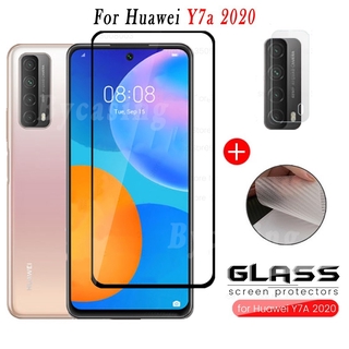 Bycasing [3in1] ฟิล์มกระจกนิรภัย 9D ป้องกันหน้าจอ คลุมเต็ม และฟิล์เลนส์กล้อง  สำหรับ Huawei Y7A 2020