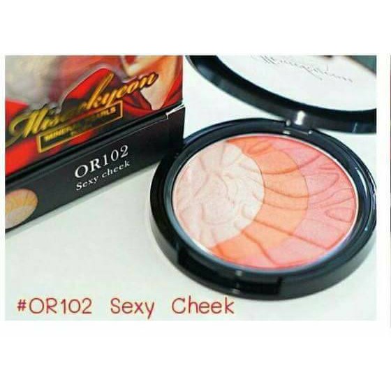 บรัชออนในโทนสีส้มอมชมพู-เหมาะกับสาวๆที่ชอบแต่งหน้าโทนนี้-or102-sexy-cheek-ขายดี