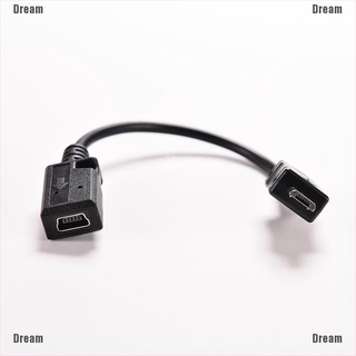 &lt;Dream&gt; อะแดปเตอร์ชาร์จซิงค์ข้อมูล Micro USB ตัวผู้ เป็น Mini USB ตัวเมีย