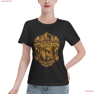 เสื้อยืดผู้ญิง แฮร์รี่ พอตเตอร์ คลาสสิค GOLD LION ATHLETICS กริฟฟินดอร์ T Shirt Women T-Shirt เสื้อยืดผูหญิง
