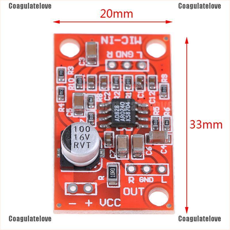 coagulatelove-ad828-บอร์ดขยายเสียงไมโครโฟนไดนามิก-dc-3-7v-15v