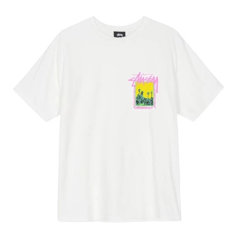 เสื้อยืดพิมพ์ลายแฟชั่น-เสื้อยืด-ลาย-stussy-palm-desert