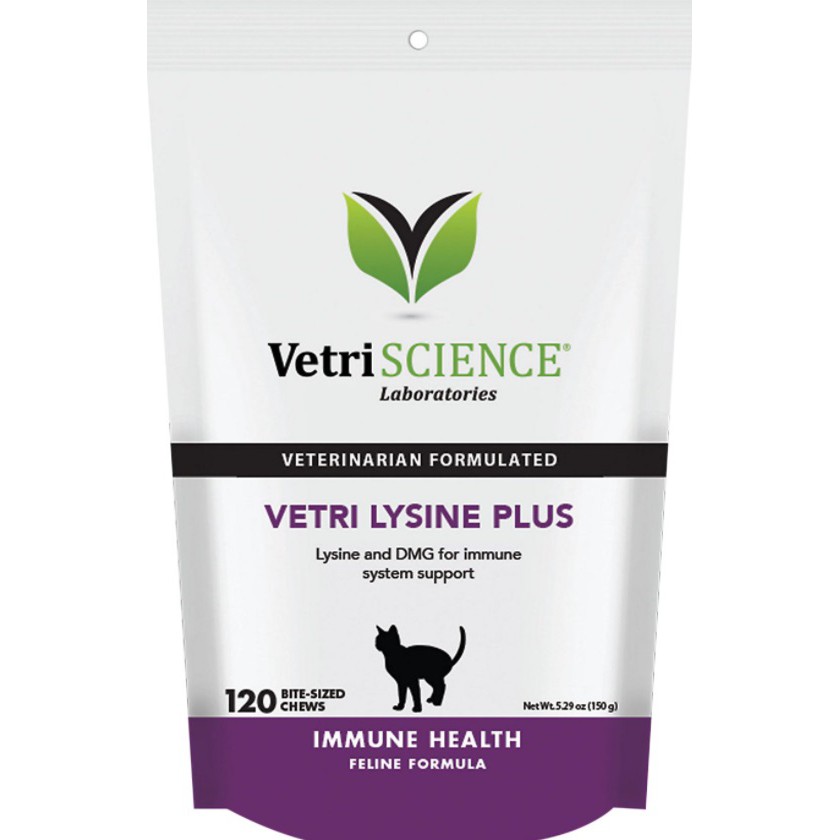 ภาพหน้าปกสินค้า(ห่อ 120 เม็ด) Vetri Lysine Plus ไลซีนแมว รุ่น Top เม็ดขนมรูปปลา (USA )