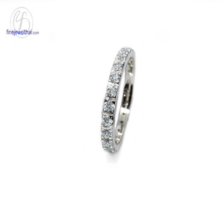 Finejewelthai แหวนเพชร-แหวนเงิน-เพชรสังเคราะห์-เงินแท้ 925/ Diamond Cz-Silver925-Ring - R1304czwg