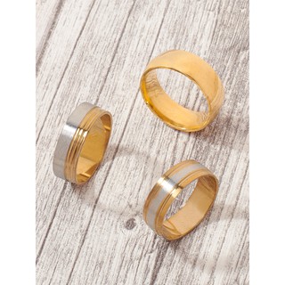 M107 แหวนทองเซ็ต 3 วง แหวนทองแฟชั่น แหวนสเตนเลส Gold Rings Set (พร้อมส่งจากไทย)