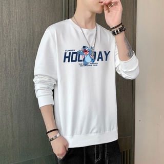 เสื้อกันหนาวลําลอง แขนยาว คอกลม อเนกประสงค์ สไตล์เกาหลี สําหรับผู้ชาย