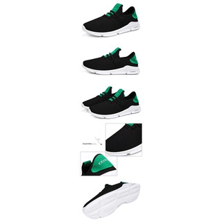 ภาพขนาดย่อของภาพหน้าปกสินค้ารองเท้าแฟชั่นผู้ชายรุ่นใหม่ล่าสุด สีดำ/ดำ-เขียว/ขาว จากร้าน baobeishop. บน Shopee ภาพที่ 4