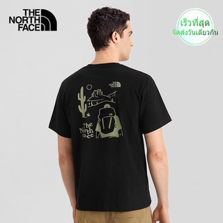 เสื้อยืดแขนสั้น ผ้าฝ้าย พิมพ์ลาย TheNorthFace North สไตล์คู่รัก