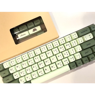 ภาพหน้าปกสินค้า(พร้อมส่งในไทย) คีย์แคปไทย ชาเขียวมัจฉะ 🍵 Macha GreenTea Keycap ปุ่มคีย์บอร์ด PBT 124 คีย์ สำหรับ Mechanical Keyboard ที่เกี่ยวข้อง