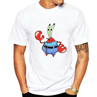 เสื้อคนอ้วน - เสื้อยืดใหม่MrKrabsFaceฮาราจูกุสตรีทแวร์ผู้ชายการ์ตูนแรงบันดาลใจสีแดงสําหรับผู้ชายLgj