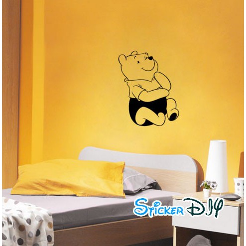 sale-vinyl-wall-sticker-สติ๊กเกอร์ติดผนัง-pooh-think-กว้าง35cm-xสูง57cm