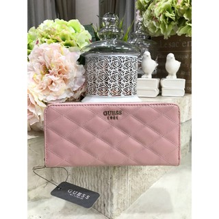 GUESS FACTORY WOMENS LONG WALLET กระเป๋าสตางค์ใบยาวรุ่นแนะนำหนังนิ่มสวยเดินเส้นลายตาราง