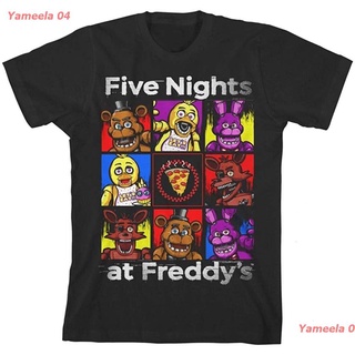 [2022]ผ้าฝ้ายคอกลม เสื้อยืดสีพื้นคอกลม ชุดครอบครัว เสื้อยืดผู้หญิง เสื้อยืดเด็กหญิง Five Nights At Freddys T-Shirt