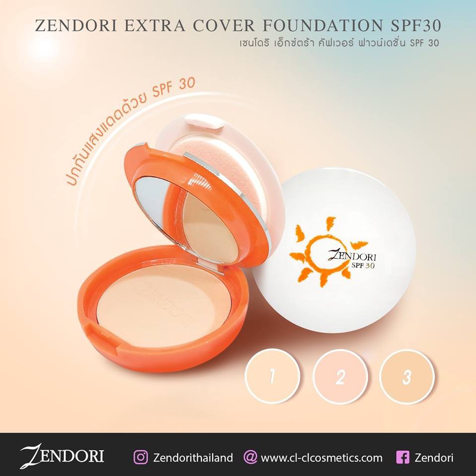 zendori-ลอตใหม่-spf30-แป้งพัฟผสมรองพื้น-เซนโดริส้ม