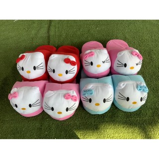 รองเท้าใส่เดินในบ้านฟรีไซผู้ใหญ่ลายคิตตี้ยาว9.5นิ้วใส่ได้ไม่เกินเบอ40พร้อมส่งเยอะมาก