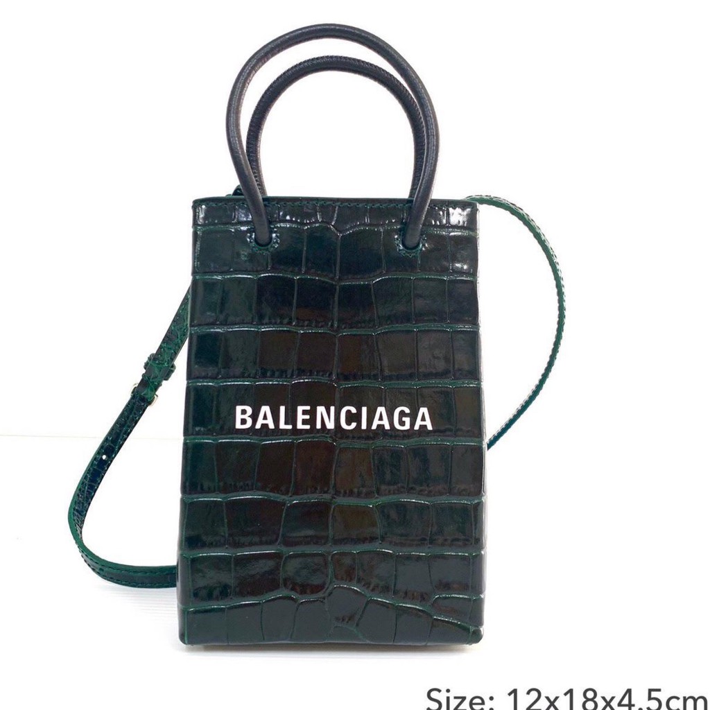 balenciaga-shopping-phone-bag-ของแท้-100-ส่งฟรี