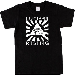 เสื้อยืดลําลอง ผ้าฝ้าย พิมพ์ลาย Lucifer Rising Eye Psychedelic สําหรับผู้ชาย