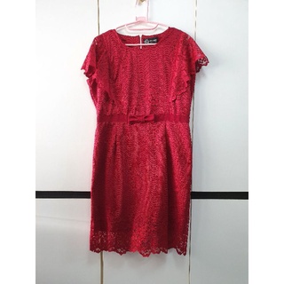 2nd Dress ผ้าลูกไม้แฟชั่นสีแดง สวย ๆ