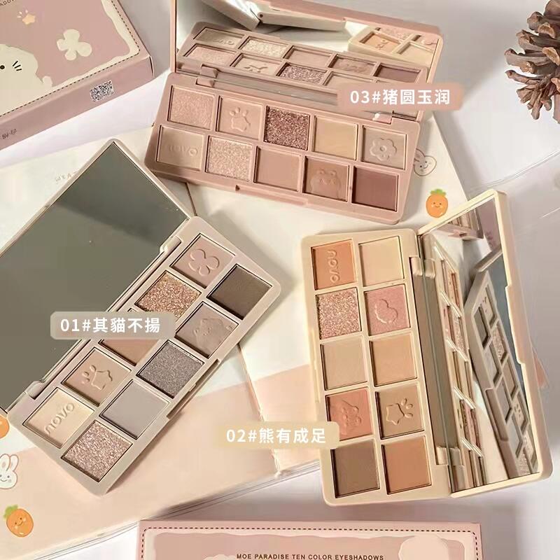 novo5505-novo-moe-paradise-color-eyeshadows-โนโว-อายแชโดว์-10-สี