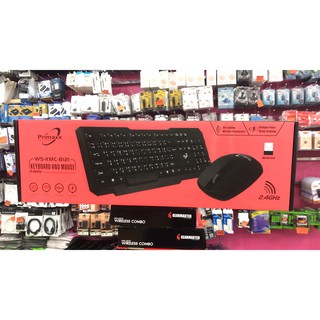 ส่งจากไทย คีย์บอร์ด เม้าส์ ไร้สาย Primaxx WS-KMC-8121 GEARMASTER GMK-083W Keyboard And Mouse 2.4 GHZ พร้อมส่ง