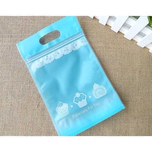 ถุงบรรจุขนมแบบซิปล็อคespecially-for-you-สีฟ้า-บรรจุ-50-ใบ