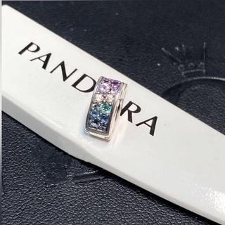 Pandora จี้รูปหัวใจ สีรุ้ง DIY 797020Nrpmx ของขวัญวันเกิด สําหรับสุภาพสตรี p825