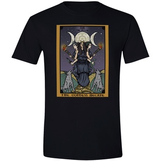 เสื้อเชิ้ต พิมพ์ลายไพ่ทาโรต์ The Goddess Hecate The Moon