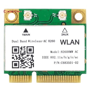 ภาพหน้าปกสินค้า1200Mbps Network Card 8260Hmw Ac 2.4G+5G Mini Pci-E Card 4.2 Bluetooth Wifi Card 802.11Ac 867Mbps for Laptop/Computers ที่เกี่ยวข้อง