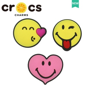 สินค้า Crocs jibbitz charms จี้รูปหน้ายิ้ม อิโมจิ แฟชั่น สําหรับตกแต่งรองเท้า