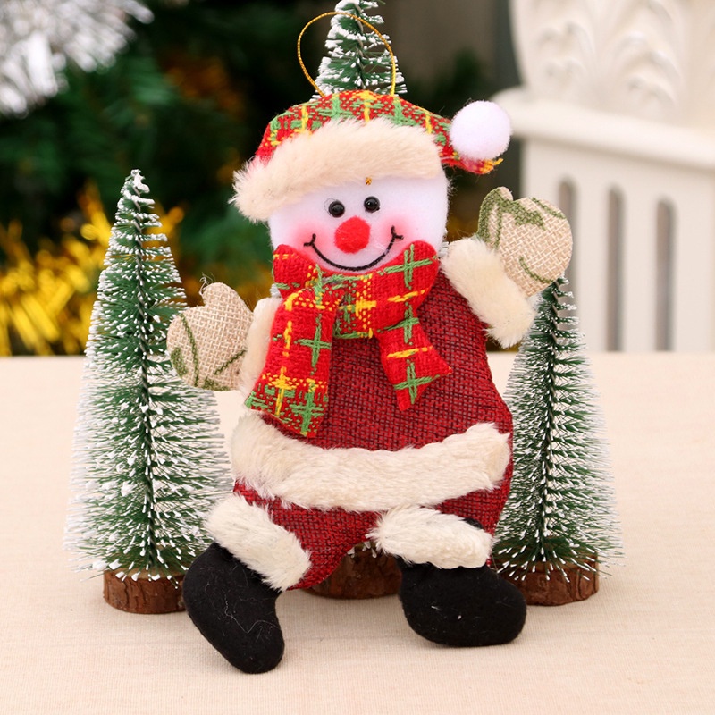 ตุ๊กตาซานต้าคลอส-สโนว์แมน-กวาง-น่ารัก-เครื่องประดับตกแต่งต้นคริสต์มาส