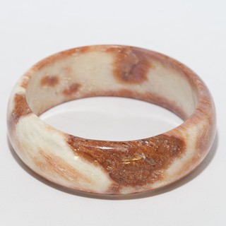 กำไลฟอสซิลหินปะการังแดง Coral bangle หน้ากว้าง 23 มม. ขนาดวงใน 64 มม.