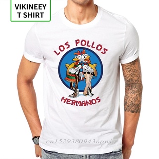 เสื้อยืด ผ้าฝ้าย 100% พิมพ์ลาย Breaking Bad Los Pollos Hermanos แฟชั่นฤดูร้อน สําหรับผู้ชาย