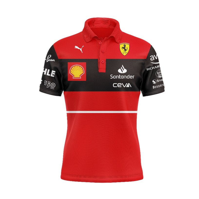 ใหม่-เสื้อโปโลแขนสั้น-ลายทีมแข่งรถ-f1-ferrari-team-f1-และเสื้อยืดโปโล-เหมาะกับฤดูร้อน-สําหรับผู้ชาย-และผู้หญิง-2022