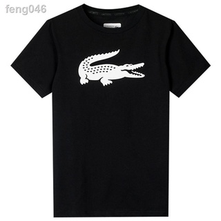 ✐✈LACOSTE French crocodile Men s เสื้อยืดแขนสั้นคอกลมสำหรับผู้ชาย