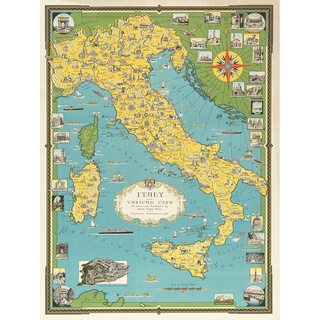 โปสเตอร์ รูปภาพแผนที่อิตาลี เมืองวาติกัน ขนาดใหญ่ สําหรับตกแต่งผนัง 0607
