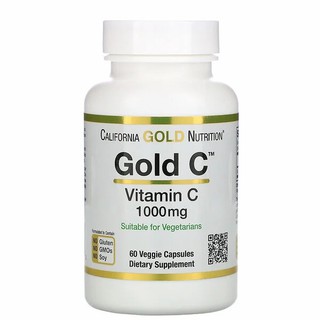 ภาพขนาดย่อของภาพหน้าปกสินค้าCalifornia Gold Nutrition, Gold C, Vitamin C, 1,000 mg, 60 Veggie Capsules  พร้อมส่ง  หมดอายุ 06/2023 จากร้าน pletai123 บน Shopee