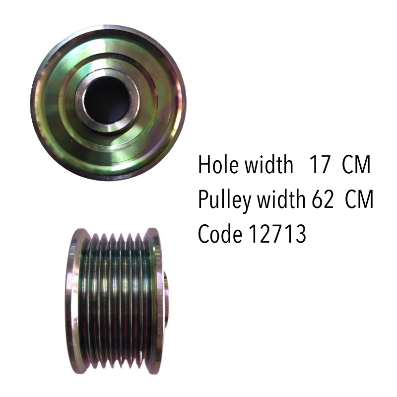 พู่เลย์-มู่เล่ย์ไดชาร์จ-ndโตโยต้ารถตู้d4d-17มิล-7pk-alternator-decoupler-pulley-toyota-commuter