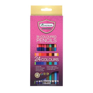 มาสเตอร์อาร์ต ดินสอสีไม้ 2 หัว 24 สี101342Master Art Bi-Coloured Pencil24C