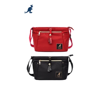สินค้า KANGOL Bag กระเป๋าสะพายข้าง ขนาดกระทัดรัด สีดำ,แดง 69553001